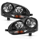 ANZO 2006-2009 Volkswagen Us Rabbit Crystal Headlight Black (Halogen Only) - My Store