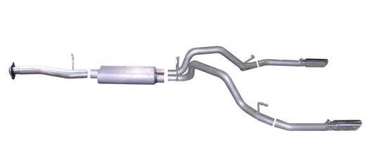 Gibson 07-09 Chevrolet Silverado 1500 LT 4.8l 2.5in Cat-Back Dual Split Exhaust - Stainless - Mammoth Racing -