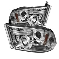 Spyder Dodge Ram 1500 09-14 10-14 Projector Headlights Halogen- LED Halo LED - Chrm PRO-YD-DR09-HL-C - Mammoth Racing -