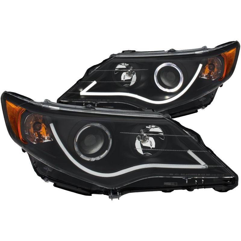 ANZO 2012-2013 Toyota Camry Projector Headlights w/ Halo Black - My Store