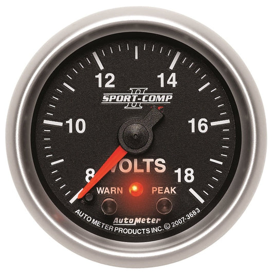 Autometer Sport-Comp II 2-1/16in Digital Voltometer Gauge - 18V - My Store