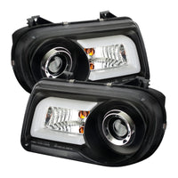 Spyder Chrysler 300C 05-10 Projector Headlights LED DRL Black High/Low H7 PRO-YD-C300C-DRL-BK - Mammoth Racing -