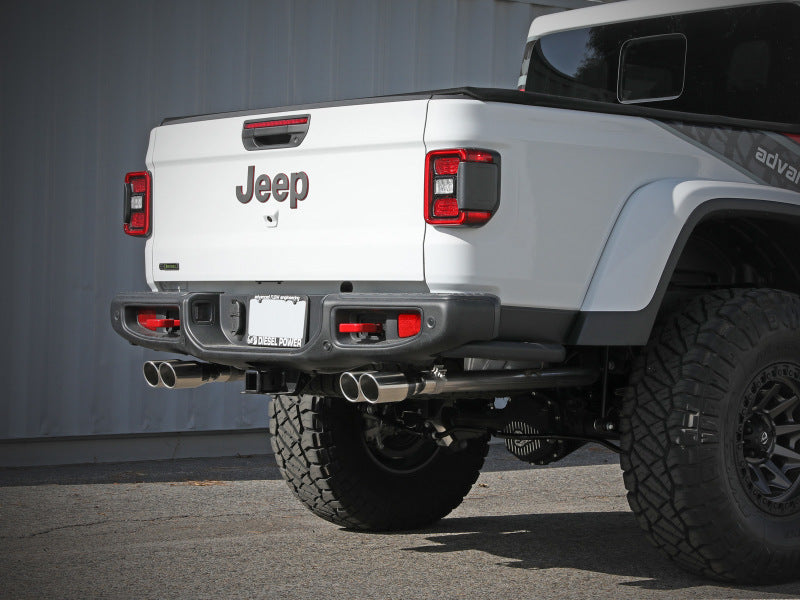 aFe Vulcan Series 3in 304SS Cat-Back 21 Jeep Gladiator V6-3.0L (td) - Dual Polished Tip - Mammoth Racing -