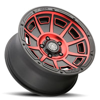 Icon Victory 17x8.5 6x120 0mm Offset 4.75in BS Satin Black w/Red Tint Wheel - Mammoth Racing -