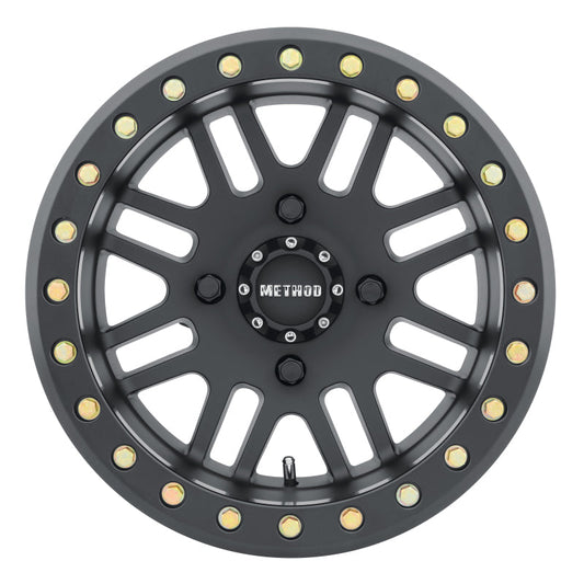 Method Mr406 UTV Beadlock 15x8 4+4/0mm Offset 4x136 106mm CB Matte Black w/BH-H24100 Wheel