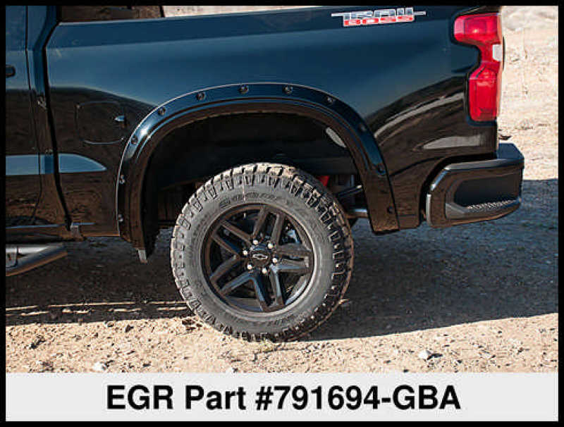 EGR 19-22 Chevrolet Silverado 1500 Traditional Bolt-On Look Fender Flares Black Set Of 4 - Mammoth Racing -