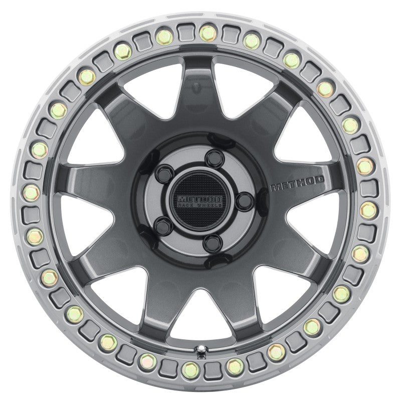 Method Mr108 17x9 -44mm Offset 5x5 71.5mm CB Gloss Titanium w/BH-H24125-38 Wheel - Mammoth Racing -