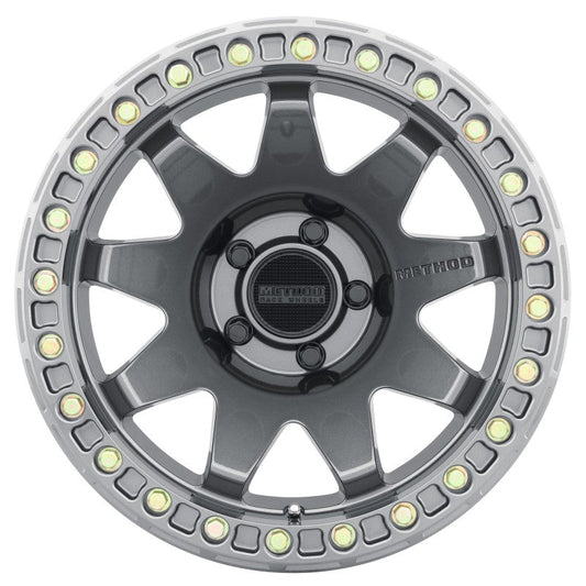 Method Mr108 17x9 -44mm Offset 5x5 71.5mm CB Gloss Titanium w/BH-H24125-38 Wheel