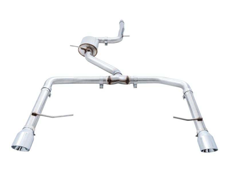 AWE Tuning 18-21 Volkswagen Jetta GLI Mk7 Track Exhaust - Chrome Silver Tips (Fits High-Flow DP) - Mammoth Racing -