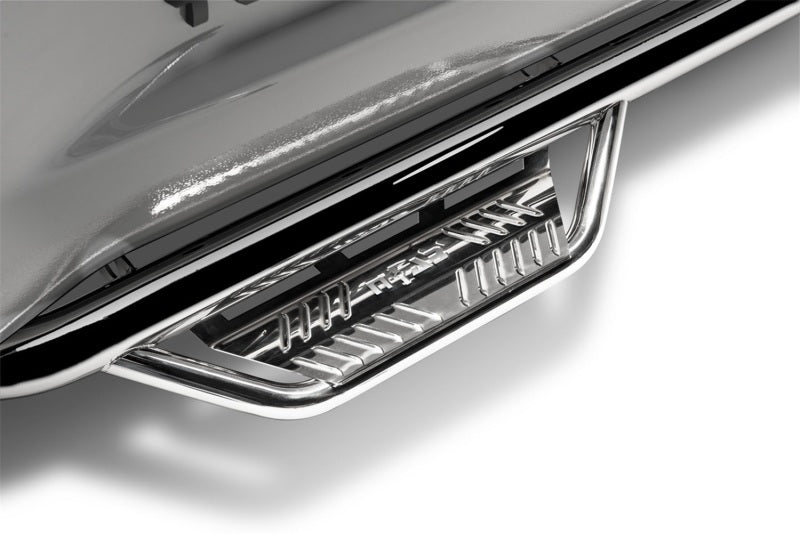 N-Fab Podium SS 2019 Chevy/GMC 1500 Crew Cab - Cab Length - Polished Stainless - 3in - Mammoth Racing -