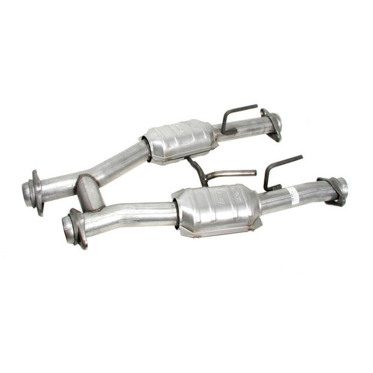 BBK 96-04 Mustang 4.6 GT / Cobra Short Mid H Pipe w Catalytic Converters 2-1/2 For Long Tube Headers - My Store