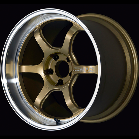 Advan R6 18x9.5 +05 5-114.3 Machining & Racing Brass Gold Wheel - My Store