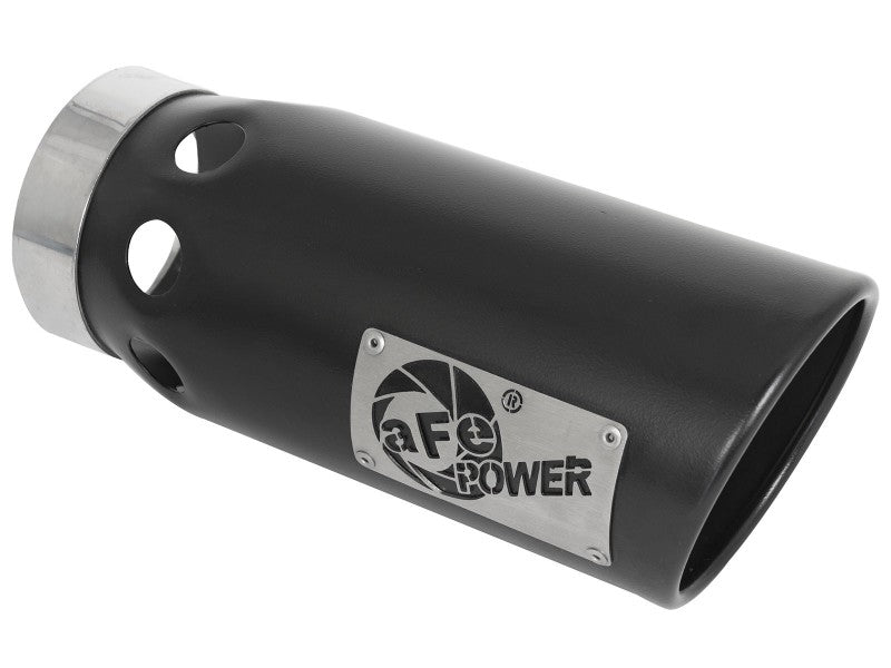 aFe Large Bore-HD 5 IN 409 SS DPF-Back Exhaust System w/Black Tip 20-21 GM Truck V8-6.6L - Mammoth Racing -