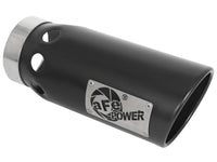 aFe Large Bore-HD 5 IN 409 SS DPF-Back Exhaust System w/Black Tip 20-21 GM Truck V8-6.6L - Mammoth Racing -