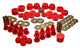 Energy Suspension 85-92 VW Golf/GTI/Jetta / 72-93 Dodge Ramcharger Red Hyper-flex Master Bushing Set - Mammoth Racing -