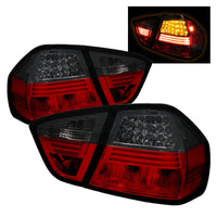 Spyder BMW E90 3-Series 06-08 4Dr LED Tail Lights Red Smoke ALT-YD-BE9006-LED-RS - Mammoth Racing -