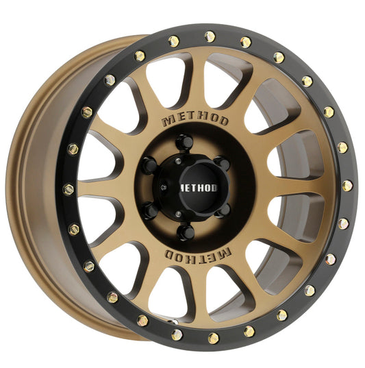 Method Mr305 NV 20x10 -18mm Offset 6x5.5 108mm CB Method Bronze/Black Street Loc Wheel - Mammoth Racing -