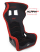 PRP Alpha Head Containment Composite Seat- Black/Red - Mammoth Racing -