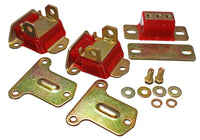 Energy Suspension 69-72 Camaro/70-73 Monte Carlo Red Complete Motor&Trans Mount Set Zinc Finish - Mammoth Racing -