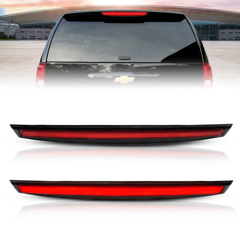 ANZO 2007-2014 Chevrolet Suburban 1500 LED 3rd Brake Light Black Housing Red Lens w/ Spoiler 1pc - My Store