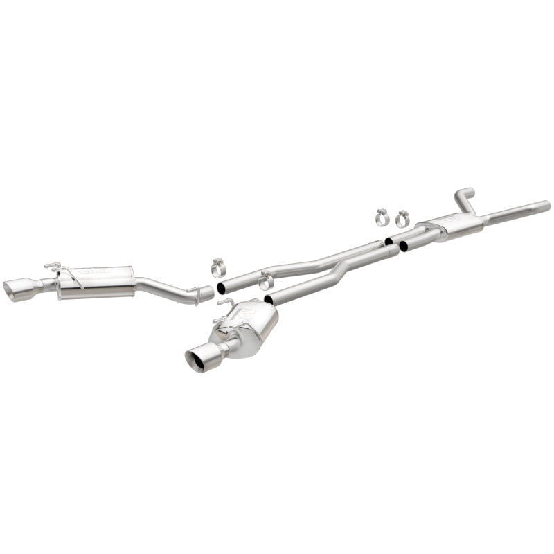MagnaFlow Cat-Back Stainless Dual Split Rear Exit 4in Polished Tips 11-15 Chevy Camaro 3.6l V6 - Mammoth Racing -
