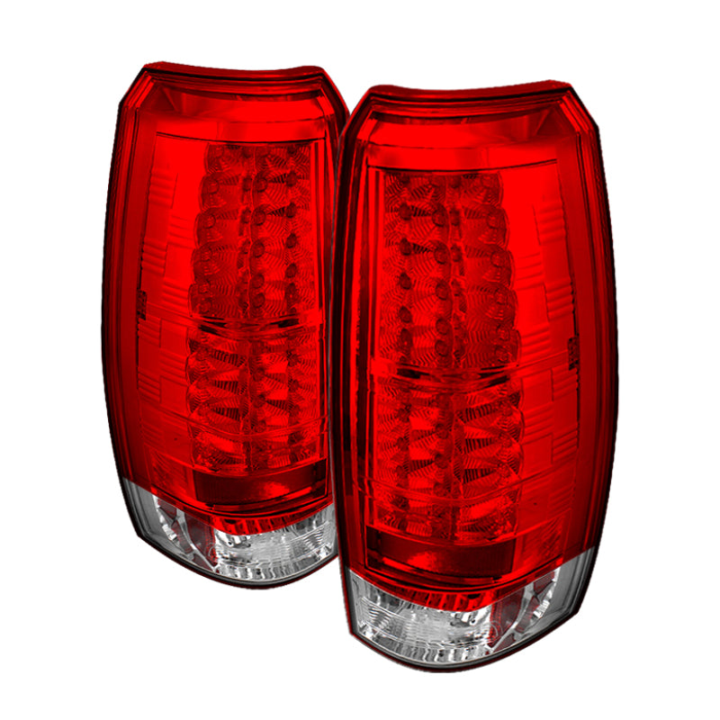 Spyder Chevy Avalanche 07-13 LED Tail Lights Red Clear ALT-YD-CAV07-LED-RC - Mammoth Racing -
