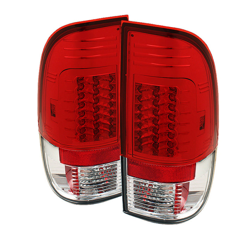 Spyder Ford F150 Styleside 97-03/F250 Version 2 LED Tail Lights Red Clear ALT-YD-FF15097-LED-G2-RC - Mammoth Racing -