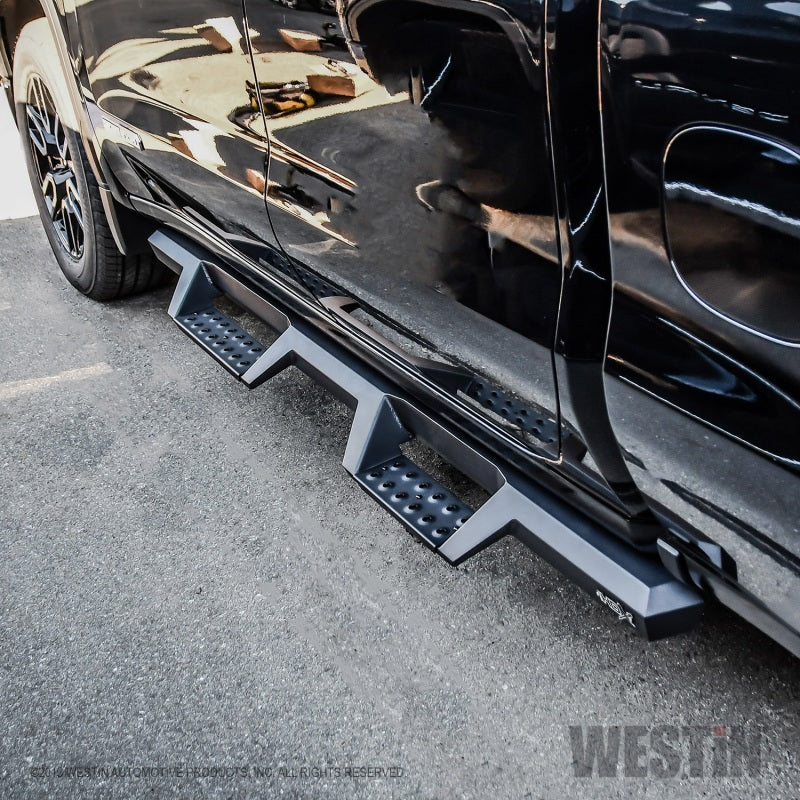Westin 19-20 Chevrolet Silverado / GMC Sierra 1500 Double Cab HDX Drop Nerf Step Bars - Textured Blk - Mammoth Racing -