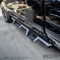Westin 19-20 Chevrolet Silverado / GMC Sierra 1500 Double Cab HDX Drop Nerf Step Bars - Textured Blk - Mammoth Racing -