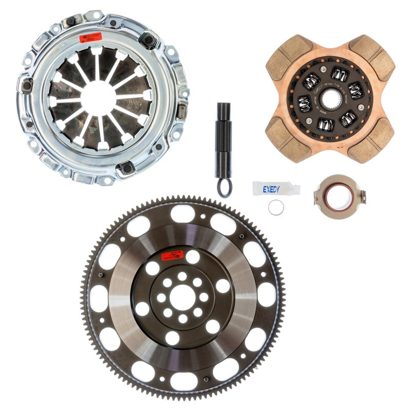 Exedy 2002-2006 Acura RSX Base L4 Stage 2 Cerametallic Clutch 4 Puck Disc Incl. Hf02 Lightweight FW - Mammoth Racing -