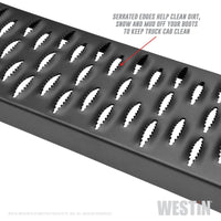 Westin Grate Steps Running Boards 86 in - Textured Black - Mammoth Racing -