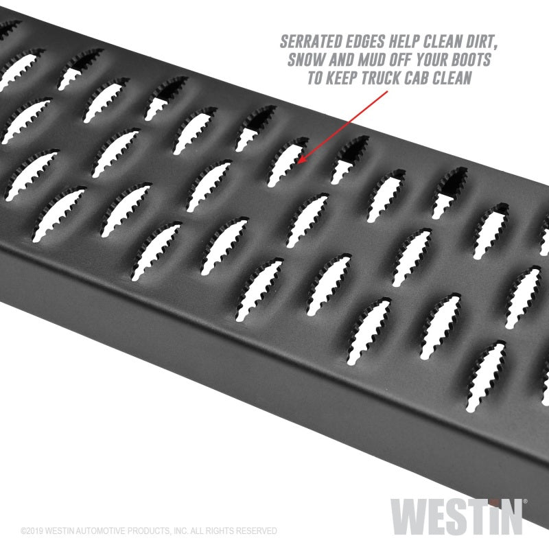 Westin Grate Steps Running Boards 75 in - Textured Black - Mammoth Racing -