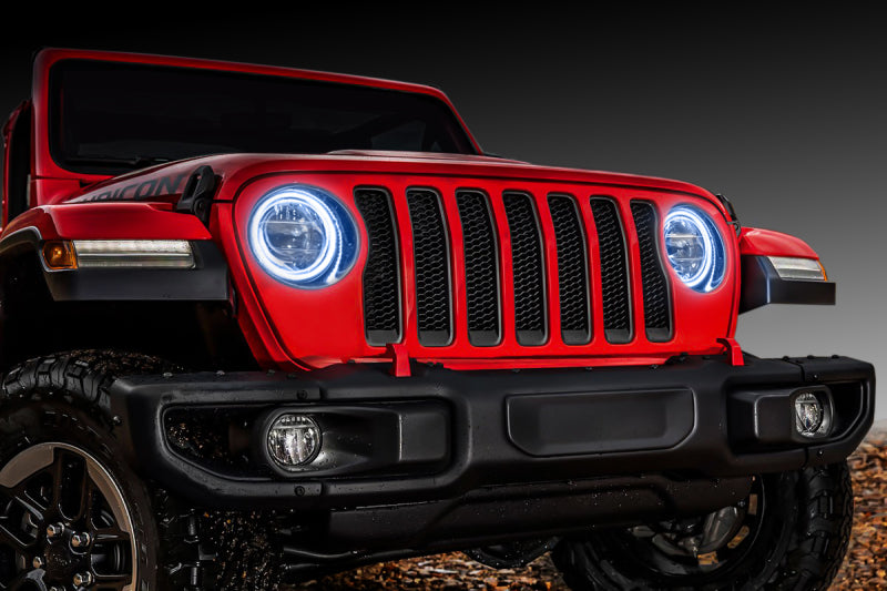 Oracle Jeep Wrangler JL/Gladiator JT LED Surface Mount Headlight Halo Kit - White - Mammoth Racing -