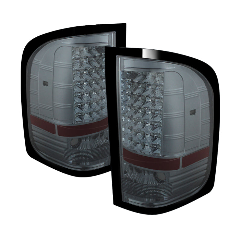 Xtune Chevy Silverado 07-13 LED Tail Lights Smoke ALT-JH-CS07-LED-SM - Mammoth Racing -