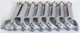 Eagle Chevy 350/LT1 Forged 4340 H-Beam Con Rods w/2.000in Rod Journal 3/8in ARP2000 (Set of 8) - Mammoth Racing -