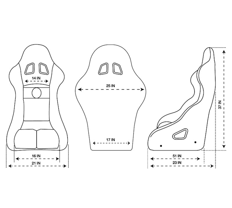 NRG FIA Competition Seat w/Competition Fabric & FIA Homologated Free Driving Position - My Store