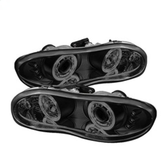 Spyder Chevy Camaro 98-02 Projector Headlights LED Halo LED Blk Smke - Low H1 PRO-YD-CCAM98-HL-BSM - Mammoth Racing -