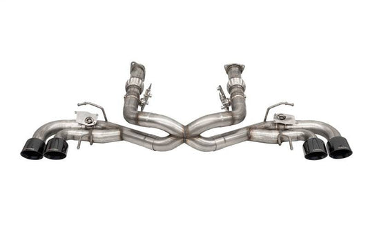 Corsa 20-22 Corvette C8 3in Valved Cat-Back 4.5in Blk Quad Tips - Fits Factory NPP Exhaust w/ AFM - Mammoth Racing -