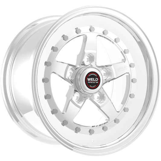 Weld Weldstar 15x8 / 5x4.75 BP / 5.5in BS Polished Wheel - Non-Beadlock - Mammoth Racing -