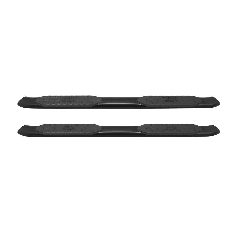Westin 2007-2013 Chevy Silverado 1500 Ext Cab PRO TRAXX 5 Oval Nerf Step Bars - Black - Mammoth Racing -