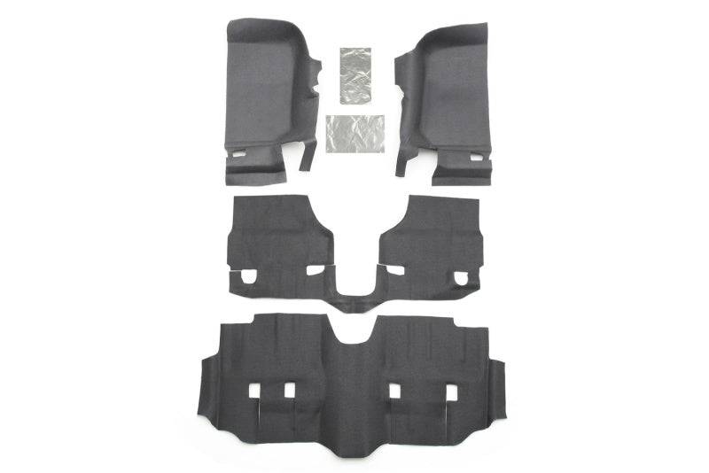 BedRug 07-16 Jeep JK Unlimited 4Dr Front 4pc BedTred Floor Kit (Incl Heat Shields) - Mammoth Racing -
