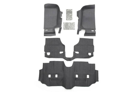 BedRug 07-16 Jeep JK Unlimited 4Dr Front 4pc BedTred Floor Kit (Incl Heat Shields) - Mammoth Racing -