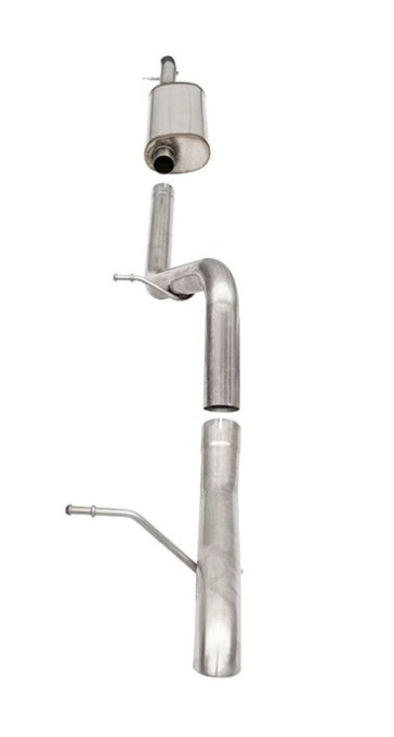 Corsa 07-18 Jeep Wrangler JKU 3.6L Sport 2.75in Cat-Back Exhaust w/ Single 4in Tips - Mammoth Racing -