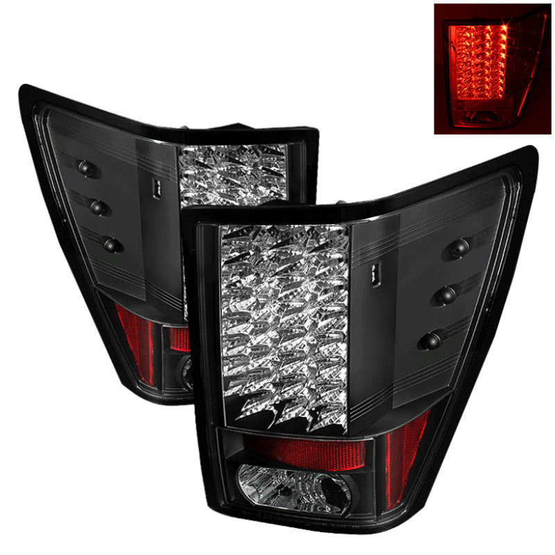 Spyder Jeep Grand Cherokee 07-10 LED Tail Lights Black ALT-YD-JGC07-LED-BK - Mammoth Racing -