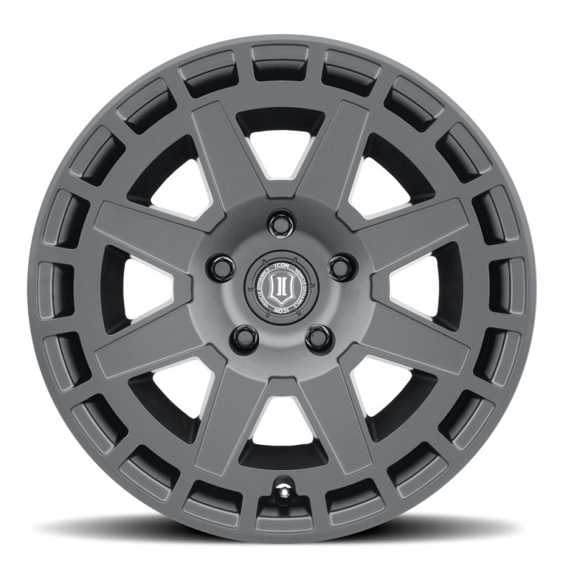 Icon Compass 17x8.5 6x135 6mm Offset 5in BS Satin Black Wheel - Mammoth Racing -