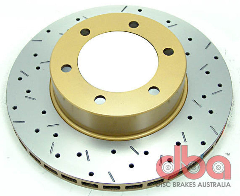 DBA 7/96+Toyota Landcruiser 90 Series Front Drilled & Slotted 4000 Series Rotor - Mammoth Racing -