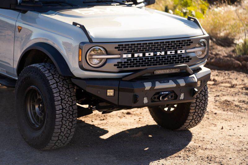 DV8 Offroad 2021+ Ford Bronco Front Bumper Winch Capable w/ Optional Bull Bar/Aux Light Opening - Mammoth Racing -