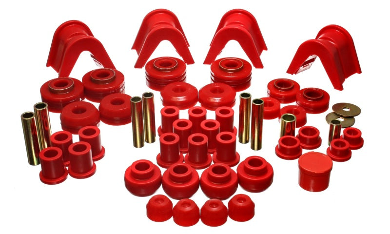 Energy Suspension 73-79 Ford F-150 Pickup w/ 2 Degree C-Bushing Red Hyper-Flex Master Bushing Set - Mammoth Racing -