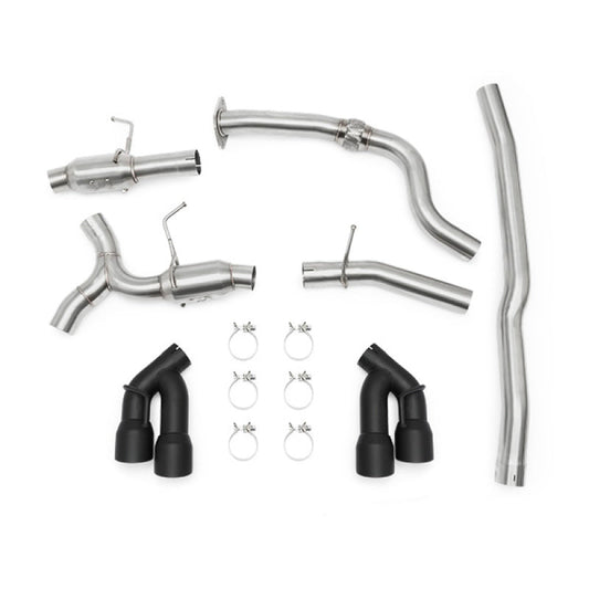 Mishimoto 2016+ Chevrolet Camaro 2.0T Quad Black Tip Cat-Back Exhaust - Mammoth Racing -