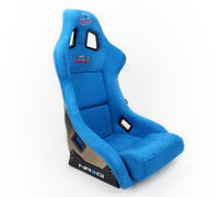 NRG FRP Bucket Seat ULTRA Edition - Large (Blue Alcantara/Gold Glitter Back) - My Store